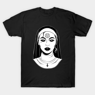 Satanic Nun. Bad Nun T-Shirt